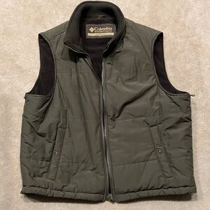 Columbia Men's Olive Green Quilted insulated Vest